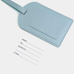Custom PU Leather Aircraft Luggage Tag Flip Cover Luggage <b>Label</b> Color Choice <b>Suitcase</b> Decorations Business Welcome Gifts - Product Image 3