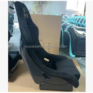 Siège sport universel en fibre de carbone à montage latéral bas en acier inoxydable chromé pour sièges baquet Recaro OMP Bride's Choice - Product Image 2