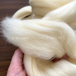 <span class=keywords><strong>Envío</strong></span> Directo, 100% Lana Merino Australiana, Hilo Grueso de Primera Calidad, Color Crema - Product Image 3