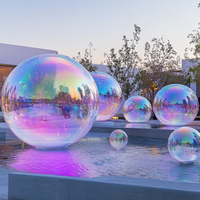 Ballon miroir géant de 100 cm, 1 m, 40 pouces pour la décoration, ballon irisé scellé, grande boule brillante, ballon miroir gonflable publicitaire
