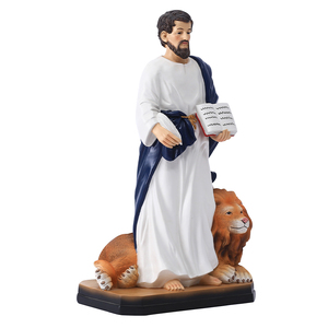 รูปปั้นโซโลมอนและสิงโตเรซินโซโลมอนขนาด12นิ้วรูปปั้นตกแต่งรูปปั้นสิงโตและสิงโตบนฐานของขวัญทางศาสนา - Product Image 2