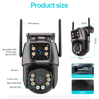 Kit de caméra de sécurité Wi-Fi CCTV 4CH ICsee 6MP H.265, extérieur, étanche, avec vision nocturne, stockage sur carte SD, audio bidirectionnel, NVR
