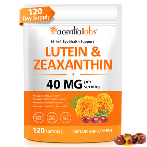 Acentiallabs 120 Cápsulas Blandas de Luteína y Zeaxantina, Suplementos para la Salud Ocular, Apoyo a la Visión, 40 mg de Luteína y Zeaxantina por Cápsula - Product Image 1