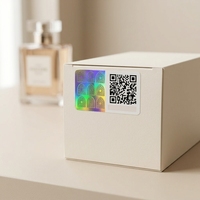 Étiquette de sécurité holographique personnalisée, code QR en forme d'arche, autocollant anti-contrefaçon inviolable pour l'emballage de parfums et de cosmétiques