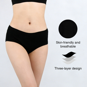 Culottes menstruelles réutilisables en coton 4 couches, grandes tailles, lot de 50, sous-vêtements menstruels lavables en coton biologique avec bandes de coton - Product Image 3