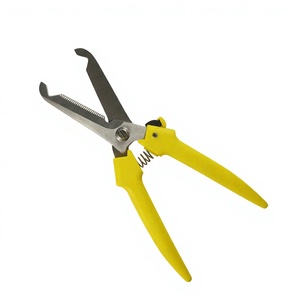 Tijeras de jardinería profesionales para diestros, de acero inoxidable, con cuchilla dentada para cortar espinas de rosas, mango de plástico de 7.5 pulgadas para ramas de árboles - Product Image 1