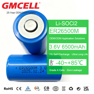 LiSOCl2 ER26500M แบตเตอรี่3.6V 6500mAh แบตเตอรี่อัตราสูงชีพจรสูงสนับสนุนแบตเตอรี่ลิเธียมสำหรับมิเตอร์ไฟฟ้า - Product Image 1