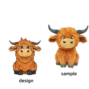 Muñecos de Peluche Personalizados de Animales (Vacas) con MOQ Bajo, Prueba Gratuita, Mascotas Corporativas con Relleno de Algodón PP, 31-50cm, Unisex, Crea Tu Propio Peluche - Product Image 1