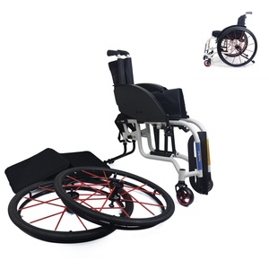 Silla de ruedas recreativa de aleación de aluminio elegante y duradera: asiento de 41cm, plegable, peso de 10kg, capacidad de 100kg - Product Image 1