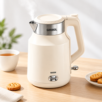 Bouilloire Électrique Sans Fil en Acier Inoxydable 304, 1500W, avec Fonction Maintien au Chaud et Arrêt Automatique, Idéale pour Hôtels, Maisons et Cuisines