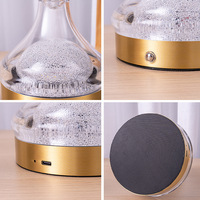 Lampe de table créative moderne minimaliste en forme de bouteille de vin en aluminium, avec batterie intégrée et commande tactile, pour chambre, restaurant, bar