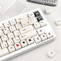 Clavier mécanique personnalisé avec touches blanches brillantes de style minimaliste M-OA, thème japonais, finition émaillée en céramique pour PC