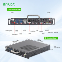 Ordinateur industriel INYUDA M12U M13U OPS sans ventilateur, processeur Intel Core I5 I7 de 12e/13e génération, pour écran de tableau blanc interactif