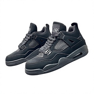 Putian Sneakers Cicada-wing <strong>AJ4</strong> Thick-soled High-top NK Retro Basketball Shoes Casual Skateboarding Cowhide Upper Shock - Product Image 1
