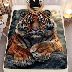 Warm Tabby Cat Nap Flannel <b>Blanket</b> Throw <b>Blanket</b> Nap <b>Blanket</b> Fade Resistant Lightweight for Home Office Nap Custom Print OEM ODM - Product Image 6