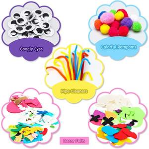 Kit <span class=keywords><strong>de</strong></span> Manualidades para Hacer Marionetas <span class=keywords><strong>de</strong></span> Mano, Láminas <span class=keywords><strong>de</strong></span> <span class=keywords><strong>Fieltro</strong></span>, Marionetas <span class=keywords><strong>de</strong></span> Mano Creativas <span class=keywords><strong>de</strong></span> Dinosaurios para Niños - Product Image 4