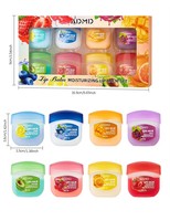 Siap Kirim Set Lip Balm Buah 8 Warna ADMD Melembapkan Tidak Lengket Kotak Hadiah Pengiriman Cepat MOQ Rendah Dropshipping