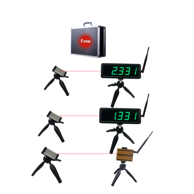 YIZHI LED Racing Timing Clock for Running Countdown/up Digital Race Wireless Laser Timer with Tripod
