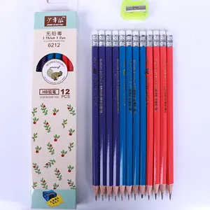 Blue Red Purple Standard HB Pencil Color Mixed Pack School Items For Children Cheap Lapiz