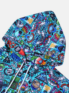 Sudadera con Capucha para Gimnasio, Diseño Único con Estampado Floral y Bolsillos, Logotipo Personalizado, Ecológica, Transpirable, de Forro Polar, para Invierno - Product Image 3