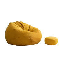 Fauteuil paresseux moderne en suède pour une personne, avec housse amovible, fauteuil inclinable multifonctionnel en tissu pour salon