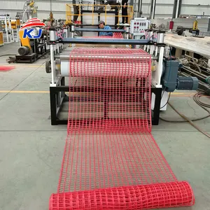 Extrudeuse de ruban d'avertissement personnalisé faisant la production à la machine Maille d'avertissement souterraine détectable en polypropylène de couleur vive