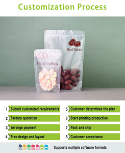 Disponibile Sacchetto per <span class=keywords><strong>Biscotti</strong></span> 14*20+4cm con Stampa LOGO Personalizzata, Chiusura Termica, Sacchetto in Plastica con Zip per Alimenti - Product Image 5