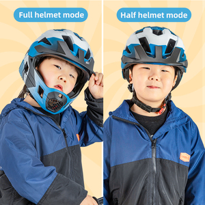 ROCKBROS için rahat ayrılabilir yarım ve tam kask nefes çocuk bisikleti sürme kask - Product Image 3