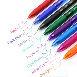Stylo effaçable à logo personnalisé pas cher, 8 couleurs, rétractable, sensible à la chaleur, encre gel effaçable à haute température, stylo en plastique effaçable - Product Image 1