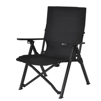 Chaise de camping pliable et inclinable à angle réglable pour pique-nique et pêche, chaise de plage portable pour barbecue avec accoudoir
