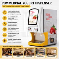 Distributeur de milkshake froid à deux buses pour comptoir, 2200W, machine à yaourt commerciale pour café et restauration
