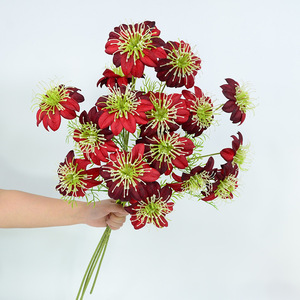 Fleurs artificielles en soie de clématite Dongchen Crafts, 30cm-100cm, tige unique, fleurs pour vase, style européen, décoration pour la maison et les mariages - Product Image 1