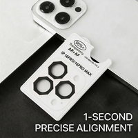 Protecteur d'objectif d'appareil photo en verre trempé élégant, dureté 9H, pour une clarté optique de 99,9 %, ultra-fin, anti-poussière 360°, résistant à l'humidité