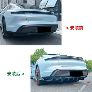 สปอยเลอร์หลังทรงใบมีดสำหรับ Porsche Taycan 2019+ ลายคาร์บอนไฟเบอร์ ผิวด้าน สไตล์แต่ง - Product Image 4