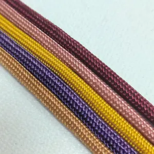 Synthetic Braided Nylon solid color rope Cell Phone Hanging lanyard soft Nylon cord for neck lanyard