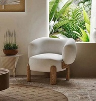 GEDO Fauteuil en cuir de luxe tricoté à la main Canapé pour jardin, patio, extérieur, chambre à coucher, salle à manger, hôtel