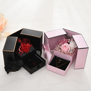 Lussuosa Scatola Regalo con Doppia Porta <span class=keywords><strong>per</strong></span> Rose Conservate, Logo Personalizzato, Confezione Rigida a Cassetto <span class=keywords><strong>per</strong></span> Gioielli, Fiori, <span class=keywords><strong>Regali</strong></span> di <span class=keywords><strong>San</strong></span> <span class=keywords><strong>Valentino</strong></span> - Product Image 4