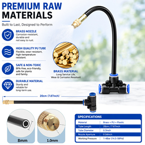 Kit de Nebulización Automática Flexible de 16.4 pies/32.8 pies/49.2 pies, Sistema de Pulverización de Flexión Libre para Humidificación de Plantas - Product Image 2