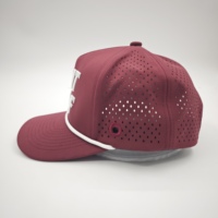 Gorra de Béisbol Deportiva Impermeable de Poliéster Dobby con Orificios Cortados a Láser, 5 Paneles, Logotipo Bordado en 3D Personalizado, Diseño de Leopardo, Puntos y Frutas
