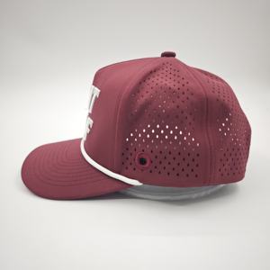 Waterproof Laser Cut Hole Polyester 5 Panel Custom 3D Puff Embroidered Logo Leopard Dot Sporty Snapback Baseball <b>Cap</b> - Product Image 3