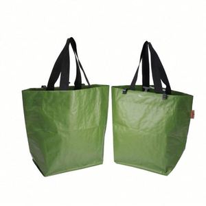 Sac de courses personnalisé en non-tissé laminé écologique, durable, 100 % recyclé, en PP tissé pour porte-bagages de vélo - Product Image 6