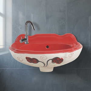 Minimalist Ceramic Corner <b>Wall</b> Hung Wash Basin Compact Hand Wash Sink for Hotel Commercial Bathroom Projects - Product Image 2
