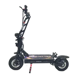 ZonDoo RoadHitter 72V/8000W大人用電動スクーター13インチオフロードファットタイヤ110KMH高速Eスクーター (シートスクーター付き)