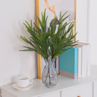 Plantes vertes artificielles en gros, décorations pour la maison, feuilles de cyprès, ornements, bouquets d'aiguilles de pin artificielles