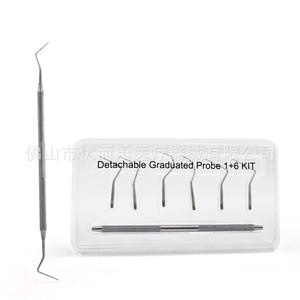 1+6 Detachable Stainless Steel Probe Set Manual <b>Dental</b> <b>Tools</b> for Tooth <b>Cleaning</b> and Care for Home Use - Product Image 4