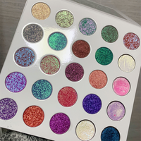 Palette de 42 fards à paupières changeants de couleur, poudre pressée duo chrome, maquillage scintillant pour les yeux avec étui magnétique