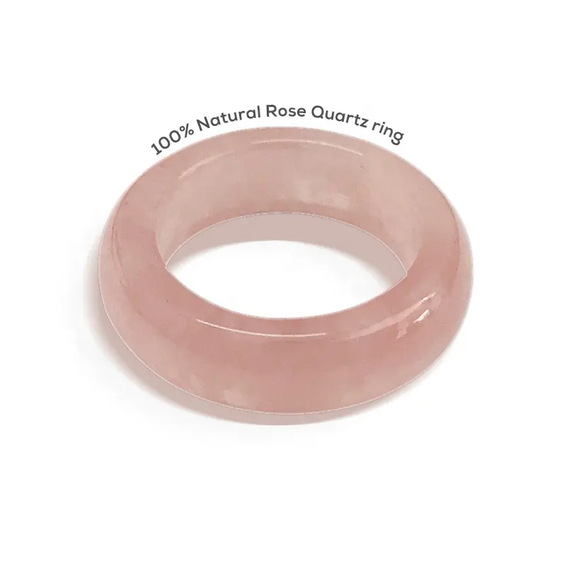 Natural Rose Quartz Rings Gemstone Rings Wholesale Ring Stone
