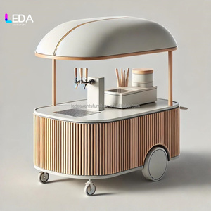 LEDA Vente chaude Chariot à bonbons mobile en métal personnalisé Chariot à thé Boba Chariot alimentaire <span class=keywords><strong>pour</strong></span> fête en plein air Décoration de mariage - Product Image 6