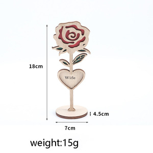 TC all'ingrosso in legno rose stand decorazione per le vacanze decorazione per la casa carta da tavolo nome per la festa della mamma san valentino festa del papà - Product Image 6