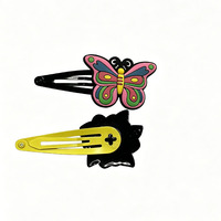 Prix d'usine – Barrettes à cheveux en PVC souple, durables, mignonnes, motif dessin animé, impression UV, multicolores, formes variées, jolies barrettes à cheveux